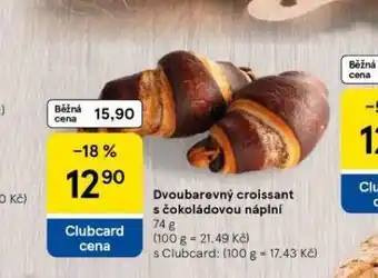 Tesco Dvoubarevný croissant s čokoládovou náplní nabídka