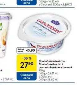 Tesco Choceňské tradiční pomazánkové neochucené nabídka