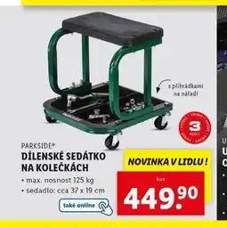 Lidl Dílenské sedátko na kolečkách nabídka