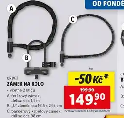 Lidl Zámek na kolo nabídka