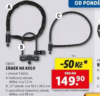 Lidl Zámek na kolo nabídka