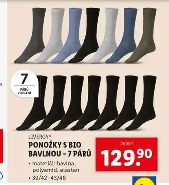 Lidl Ponožky s bio bavlnou nabídka