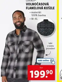Lidl Volnočasová flanelová košile nabídka