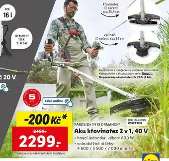 Lidl Aku křovinořez 2v1 nabídka