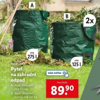 Lidl Pytle na zahradní odpad nabídka