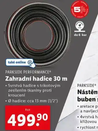 Lidl Zahradní hadice 30 m nabídka