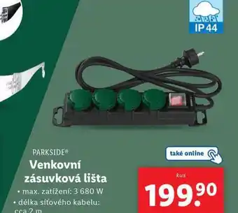 Lidl Venkovní zásuvková lišta nabídka