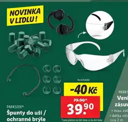 Lidl Špnty do uší / ochranné brýle nabídka