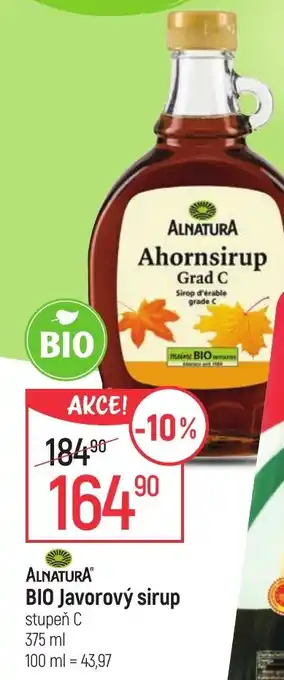 Globus ALNATURA Bio Javorový sirup nabídka