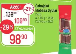 Globus Čabajská klobása Gyulai nabídka