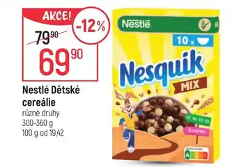 Globus Nestlé Dětské cereálie nabídka