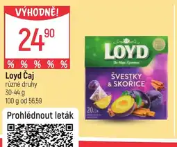 Globus LOYD Čaj nabídka