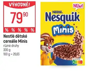 Globus Nestlé dětské cereálie Minis nabídka