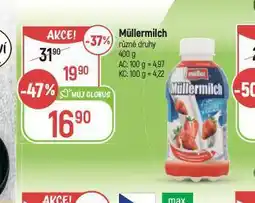 Globus Müllermilch mléčný nápoj nabídka