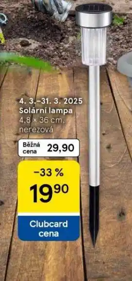 Tesco Solární lampa nabídka