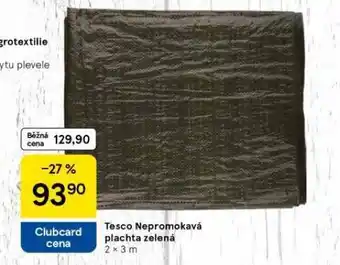 Tesco Nepromokavá plachta zelená nabídka