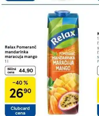 Tesco Relax pomeranč mandarinka maracuja mango nabídka