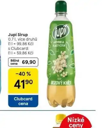 Tesco Jupí sirup nabídka