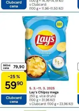 Tesco Lay´s chipsy mega nabídka