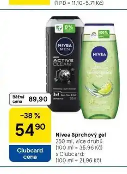 Tesco Nivea sprchový gel nabídka