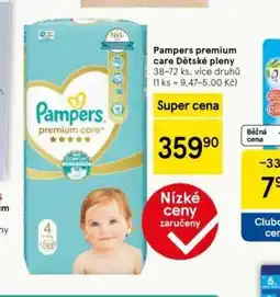 Tesco Pampers dětské plenky nabídka