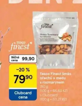 Tesco Tesco finest směs ořechů v medu s rozmarýnem nabídka