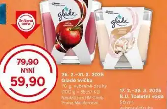 Tesco Glade svíčka nabídka