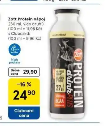 Tesco Zott protein nápoj nabídka