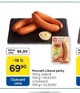 Tesco Ponnath libové párky nabídka