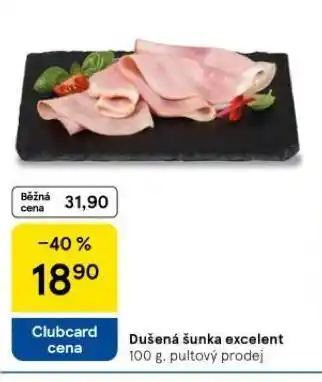 Tesco Dušená šunka excelent nabídka