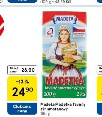 Tesco Madeta madetka tavený sýr smetanový nabídka