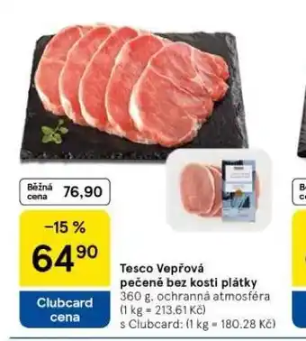 Tesco Vepřová pečeně bez kosti plátky nabídka