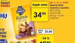 Tesco Opavia zlaté sušenky a oplatky nabídka