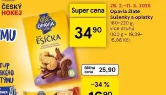 Tesco Opavia zlaté sušenky a oplatky nabídka