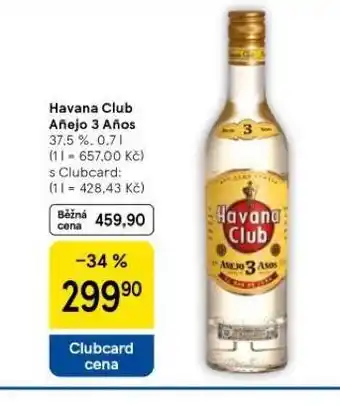 Tesco Havana club aňejo 3 aňos nabídka