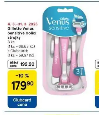 Tesco Gillette venus sensitive holicí strojek nabídka