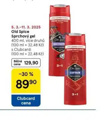 Tesco Old spice sprchový gel nabídka