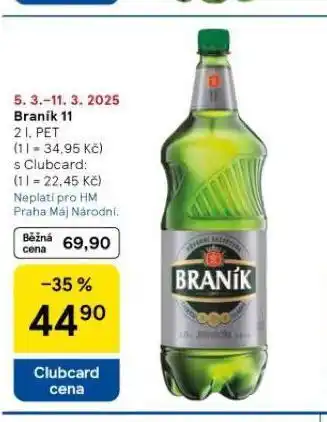 Tesco Pivo braník 11 nabídka