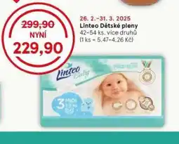 Tesco Linteo dětskké pleny nabídka