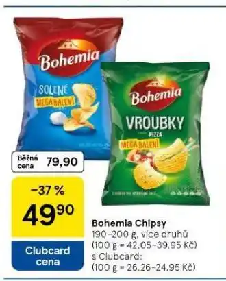 Tesco Bohemia chips nabídka