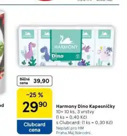 Tesco Harmony dino kapesníčky nabídka