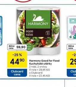 Tesco Harmony kuchyňské utěrky nabídka