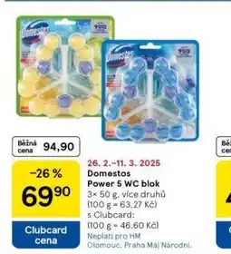 Tesco Domestos power 5 wc blok nabídka