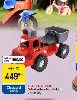 Tesco Odrážedlo s budlifukem nabídka