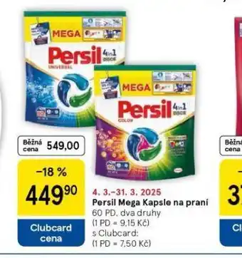 Tesco Persil mega kapsle na praní nabídka