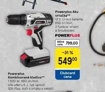 Tesco Powerplus aku vrtačka nabídka