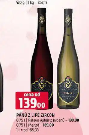 Terno Pánů z lipé zircon merlot nabídka