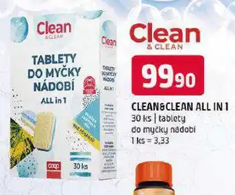 Terno Clean&clean all in 1 tablety do myčky nádobí nabídka