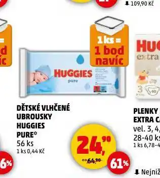 Penny Market Huggies vlhčené ubrousky dětské nabídka