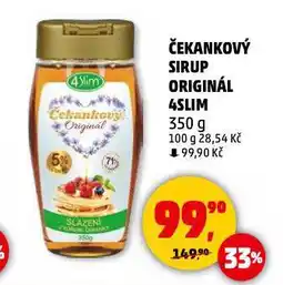 Penny Market Čekankový sirup 4slim nabídka